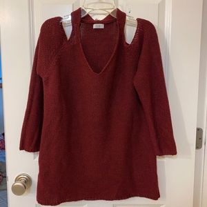 Cut out red sweater